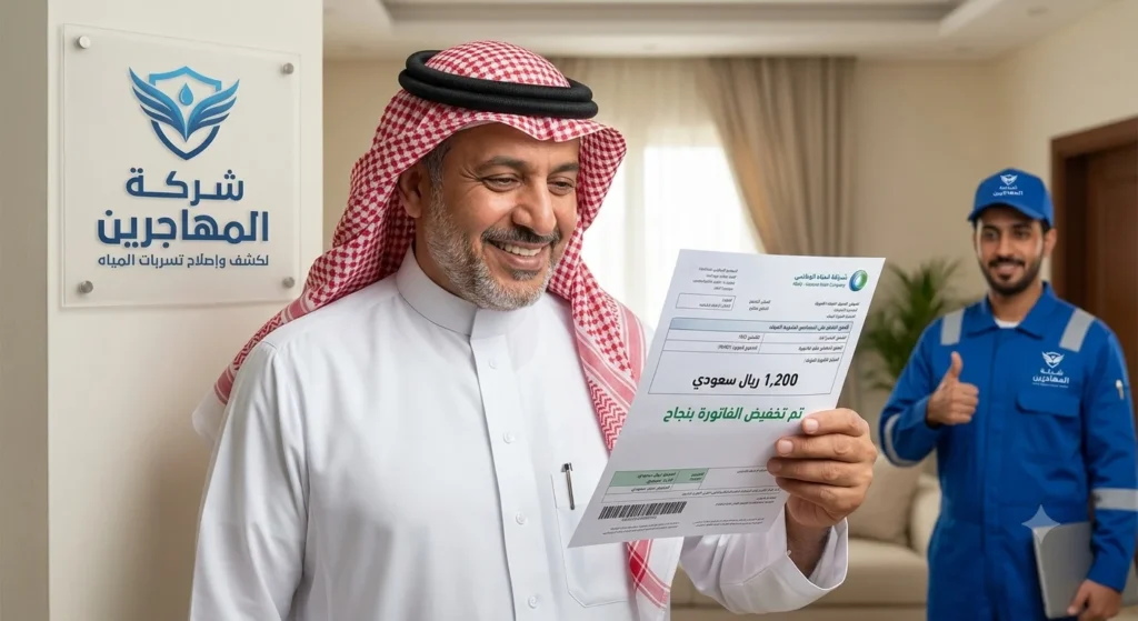 شركة كشف تسربات بالرياض | تقارير معتمدة لخفض الفاتورة بدون تكسير 3 علاج-المشكلة-مع-شركة-المهاجرين-لكشف-تسربات-المياه-بجدة.webp
