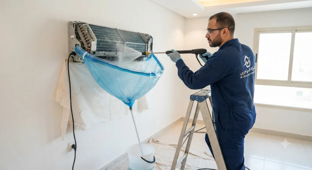 أفضل شركة تنظيف مكيفات بجدة(لايجار 00201011916991 ) | تعقيم ودكت احترافي (خصم 20%) 3 شركة تنظيف مكيفات اسبليت بجدة